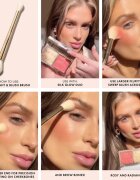 ICONIC London Highlight & Blush Brush двустранна четка за руж и контуриране 1 бр.
