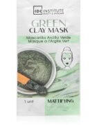 IDC INSTITUTE Green Clay Mask почистваща матираща маска с масло от шеа 3x8 гр.