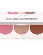 Inglot Face Palette хайлайтър бронзър и руж цвят GLOWOW 7.2 гр.