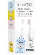 innoGIO GIOGiraffe & GIORabbit Spare Heads Transparent резервни глави за четка за зъби за деца GIOGiraffe & GIORabbit Sonic Toothbrush 2 бр.