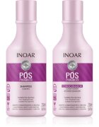 INOAR Pos Progress комплект За коса след кератиново изправяне и нанопластика 2x250 мл.
