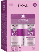 INOAR Pos Progress комплект За коса след кератиново изправяне и нанопластика 2x250 мл.