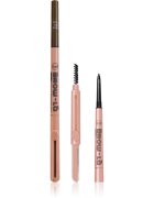 J.Cat Beauty Brow-LA молив за вежди с четка цвят 104 Rich Brown 0.08 гр.