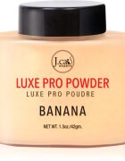J.Cat Beauty Luxe Pro фиксираща пудра на прах с матиращ ефект цвят 101 Banana 42 гр.
