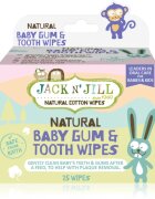 Jack N’ Jill Natural мокри кърпички за защита на зъбите и венците 25 бр.