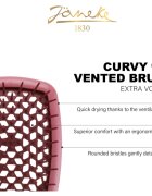 Janeke Curvy "M" Vented Brush плоска четка за топлинно третиране на косата 21 x 85 x 4 cm 1 бр.