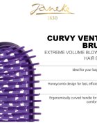 Janeke Curvy Vented Brush плоска четка за по-бързо оформяне на прическата със сешоар 15x5 см