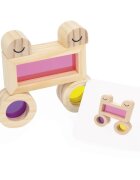 Janod Sensory Game Translucent Blocks играчка за подреждане 12m+ 12 бр.