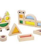 Janod Sensory Game Translucent Blocks играчка за подреждане 12m+ 12 бр.
