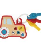 Janod Sound and Light Tractor Keychain играчка за подреждане от дърво 18m+ 1 бр.