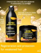 Joanna Ceramide Bomb Rebuilding Shampoo регенериращ шампоан за крехка и стресирана коса 500 мл.