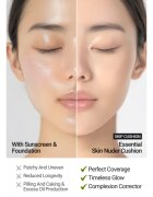 JUNG SAEM MOOL Essential Skin Nuder Cushion хидратиращ фон дьо тен в гъба + резервен пълнител цвят Pink Light 2x14 гр.
