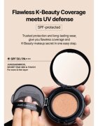 JUNG SAEM MOOL Essential Skin Nuder Longwear Cushion дълготраен грим в гъбичка SPF 50+ + резервен пълнител цвят Medium Deep 2x14 гр.