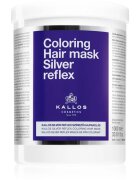 Kallos Coloring Hair Mask Silver Reflex маска за коса неутрализиращ жълтеникавите оттенъци 1000 мл.