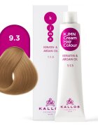 Kallos KJMN Professional Cream Hair Colour Keratin & Argan Oil боя за коса с кератин и арганово масло цвят 9.3 Very Light Golden Blond 100 мл.