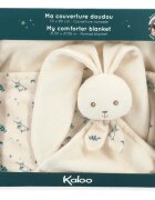 Kaloo Lapinoo деликатно одеяло с възможност за прикрепяне към седалката в кола Cream 80 cm x 70 cm 1 бр.