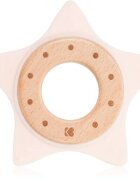 Kikkaboo Silicone and Wood Teether Star гризалка Pink 1 бр.