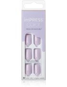 KISS imPRESS Color Short Изкуствени нокти самозалепващ се Picture Purplect 30 бр.