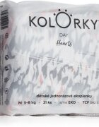 Kolorky Day Hearts еднократни ЕКО пелени размер М 5-8 Kg 21 бр.