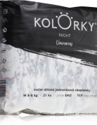 Kolorky Night Unicorn еднократни ЕКО пелени за цялостна защита през нощта размер М 5-8 Kg 21 бр.