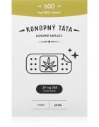 Konopný táta Patches 600 mg CBD загряваща лепенка с конопено масло 30 бр.