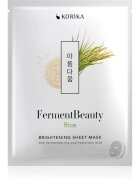 KORIKA FermentBeauty Brightening Face Sheet Mask with Fermented Rice and Hyaluronic Acid озаряваща платнена маска с ферментирал ориз и хиалуронова кис