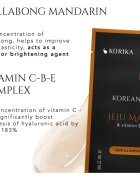 KORIKA Korean Heritage Jeju Mandarin & Vitamin B-C-E Complex Skin Illuminating Sheet Mask озаряваща платнена маска 25 гр.
