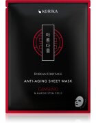 KORIKA Korean Heritage Red Ginseng & Adenosine Anti-aging Sheet Mask платнена маска против бръчки 25 гр.