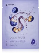 KORIKA SuperFruits Blueberry - Set of 5 Detoxifying Face Sheet Masks комплект маски за лице на намалена цена с детокс ефект Blueberry