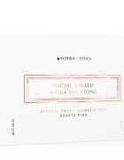 KORIKA Tools Face Roller & Gua Sha масажно валяче за лице и масажно приспособление Quartz Pink