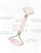 KORIKA Tools Face Roller & Gua Sha масажно валяче за лице и масажно приспособление Quartz Pink
