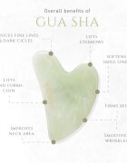 KORIKA Tools Gua Sha Green Jade Stone масажно приспособление за лице 1 бр.