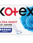 Kotex Ultra Night санитарни кърпи 6 бр.