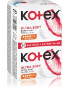 Kotex Ultra Soft Normal санитарни кърпи 20 бр.