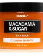 KUNDAL Macadamia & Sugar Cherry Blossom захарен пилинг с масло от шеа 550 гр.