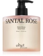 KUNDAL Objet Moist Gleam Body Wash парфюмиран душ гел за интензивна хидратация с аромат Santal Rose 450 мл.