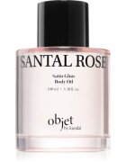 KUNDAL Objet Satin Glow Body Oil подхранващо масло за тяло за интензивна хидратация с аромат Santal Rose 100 мл.