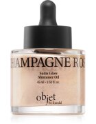 KUNDAL Objet Satin Glow Shimmer Oil блестящо масло с хидратиращ ефект цвят Sparkling Wine Rose 45 мл.