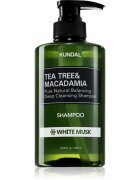 KUNDAL Tea Tree & Macadamia White Musk дълбоко почистващ шампоан с освежаващ ефект 500 мл.