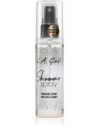 L.A. Girl Cosmetics Shimmer Spray фон дьо тен фиксатор за лице и тяло цвят Gold 80 мл.