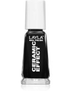 Layla Cosmetics Ceramic Effect лак за нокти цвят N.31 Pure Black 10 мл.