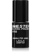 Layla Cosmetics One Step лак за нокти цвят N.2 100% Black 5 мл.