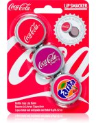 Lip Smacker Coca Cola балсам за устни аромати Original Cherry & Fanta 3x3 гр.