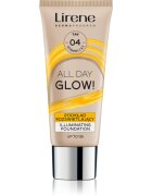 Lirene ALL DAY GLOW! озаряващ флуиден фон дьо тен за дълготраен ефект цвят 04 Tanned 30 мл.