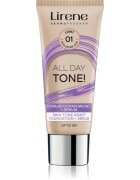 Lirene ALL DAY TONE! хидратиращ фон дьо тен за сияен вид на кожата цвят 01 Light 30 мл.