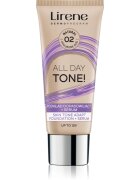 Lirene ALL DAY TONE! хидратиращ фон дьо тен за сияен вид на кожата цвят 02 Natural 30 мл.