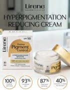 Lirene Derma Pigment Control Cream SPF 50 озаряващ хидратиращ крем против пигментни петна SPF 50 50 мл.