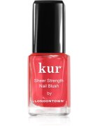 LONDONTOWN Kur Sheer Strength Nail Blush стягаща и озаряваща тонирана грижа за нокти цвят Poppy 12 мл.