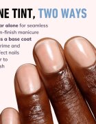 LONDONTOWN Kur Tinted Fortifying Ridge Filler изглаждаща основа-лак за нокти за сухи и крехки нокти цвят Apricot Beige 12 мл.