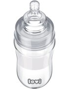 LOVI Glass стъклено бебешко шише 3m+ 250 мл.